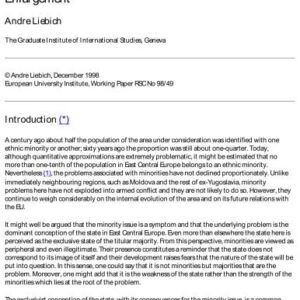خرید و دانلود نسخه کامل کتاب Liebich Andre, Ethnic Minorities and Long-Term Implications of EU Enlargement