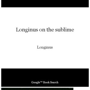 خرید و دانلود نسخه کامل کتاب Longinus on the sublime
