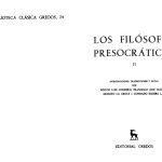 خرید و دانلود نسخه کامل کتاب Los filósofos presocráticos II