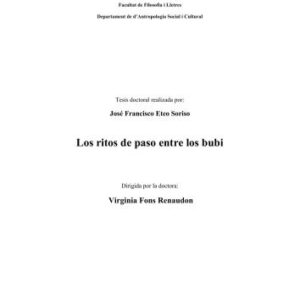 خرید و دانلود نسخه کامل کتاب Los ritos de paso entre los bubi