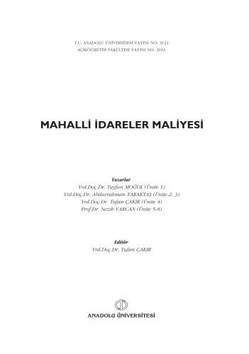 خرید و دانلود نسخه کامل کتاب Mahalli idareler Maliyesi – Yerel Yonetimler Maliyesi Acikogretim kitabi_68e9be01cf4cf.jpeg خرید و دانلود نسخه کامل کتاب Mahalli idareler Maliyesi – Yerel Yonetimler Maliyesi Acikogretim kitabi