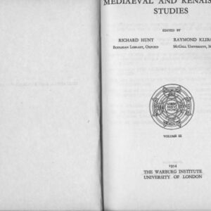 خرید و دانلود نسخه کامل کتاب Mediaeval and Renaissance Studies