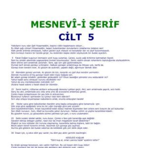 خرید و دانلود نسخه کامل کتاب Mesnevî. 5 cilt