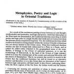 خرید و دانلود نسخه کامل کتاب Metaphysics, Poetry and Logic in Oriental Traditions