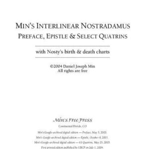 خرید و دانلود نسخه کامل کتاب Min’s Interlinear Nostradamus