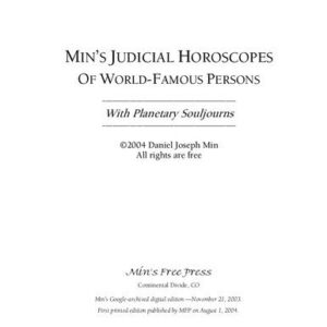 خرید و دانلود نسخه کامل کتاب Min’s Judicial Horoscopes of World-Famous Persons