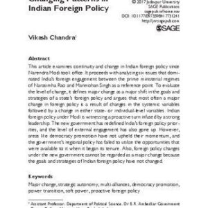 خرید و دانلود نسخه کامل کتاب Modi Government and Changing Patterns in Indian Foreign Policy