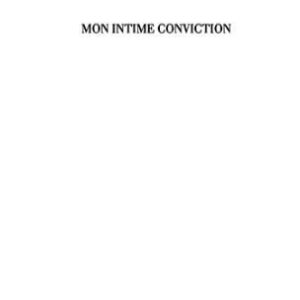 خرید و دانلود نسخه کامل کتاب Mon intime conviction