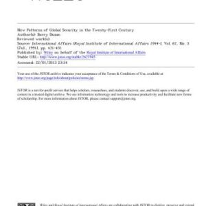 خرید و دانلود نسخه کامل کتاب New Patterns of Global Security in the Twenty-First Century