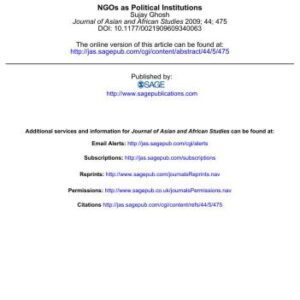 خرید و دانلود نسخه کامل کتاب NGOs as Political Institutions