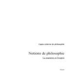 خرید و دانلود نسخه کامل کتاب Notions philosophie CAPES MATIERE ET ESPRIT CNED