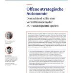 خرید و دانلود نسخه کامل کتاب Offene strategische Autonomie : Deutschland sollte eine Vermittlerrolle in der EU-Handelspolitik spielen