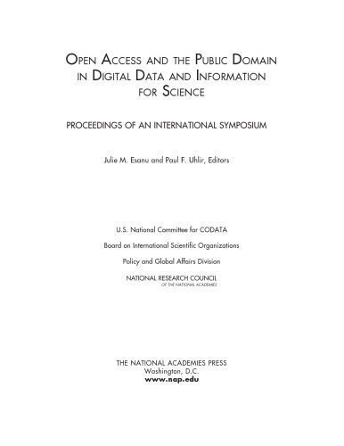 خرید و دانلود نسخه کامل کتاب Open Access and the Public Domain in Digital Data and Information for Science: Proceedings of an International Symposium_68e3c9f1a7dff.jpeg خرید و دانلود نسخه کامل کتاب Open Access and the Public Domain in Digital Data and Information for Science: Proceedings of an International Symposium