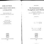 خرید و دانلود نسخه کامل کتاب Origenes: Der Kommentar zum Evangelium nach Mattäus Band 1