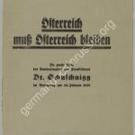 خرید و دانلود نسخه کامل کتاب Österreich muß Österreich bleiben. Die große Rede des Bundestanglers und Frontführers Dr. Schuschnigg im Bundestag am 24. Februar 1938