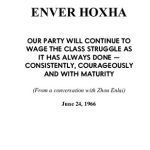 خرید و دانلود نسخه کامل کتاب Our Party Will Continue to Wage the Class Struggle As It Has Always Done – Consistently, Courageously and with Maturity