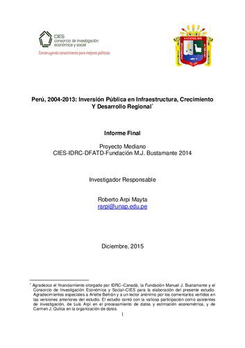 خرید و دانلود نسخه کامل کتاب Perú, 2004-2013: Inversión Pública en Infraestructura, Crecimiento Y Desarrollo Regional. Informe Final_68e7cb6ea0253.jpeg خرید و دانلود نسخه کامل کتاب Perú, 2004-2013: Inversión Pública en Infraestructura, Crecimiento Y Desarrollo Regional. Informe Final