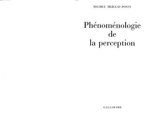 خرید و دانلود نسخه کامل کتاب Phenomenologie de la perception_68fdb0871641c.jpeg خرید و دانلود نسخه کامل کتاب Phenomenologie de la perception
