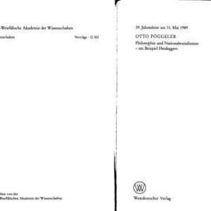 خرید و دانلود نسخه کامل کتاب Philosophie und Nationalsozialismus – am Beispiel Heideggers
