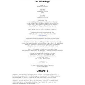 خرید و دانلود نسخه کامل کتاب Philosophy and Democracy: An Anthology