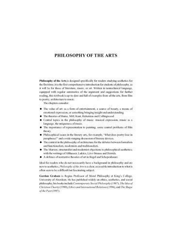 خرید و دانلود نسخه کامل کتاب Philosophy of the arts: an introduction to aesthetics_68fde5f5676cc.jpeg خرید و دانلود نسخه کامل کتاب Philosophy of the arts: an introduction to aesthetics