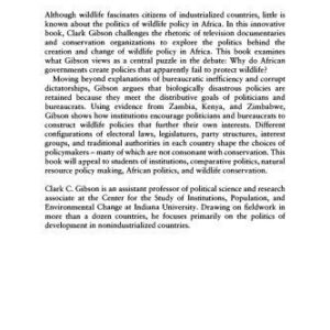خرید و دانلود نسخه کامل کتاب Politicians and Poachers: The Political Economy of Wildlife Policy in Africa (Political Economy of Institutions and Decisions)