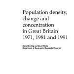 خرید و دانلود نسخه کامل کتاب Population density, change and concentration in Great Britain 1971, 1981 and 1991