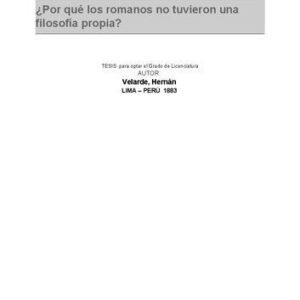 خرید و دانلود نسخه کامل کتاب ¿Por qué los romanos no tuvieron una filosofía propia?