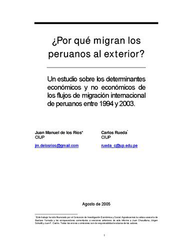 خرید و دانلود نسخه کامل کتاب ¿Por qué migran los peruanos al exterior? Un estudio sobre los determinantes económicos y no económicos de los flujos de migración internacional de peruanos entre 1994 y 2003_68f837b603b64.jpeg خرید و دانلود نسخه کامل کتاب ¿Por qué migran los peruanos al exterior? Un estudio sobre los determinantes económicos y no económicos de los flujos de migración internacional de peruanos entre 1994 y 2003