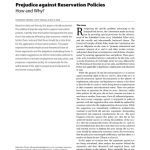 خرید و دانلود نسخه کامل کتاب Prejudice against Reservation Policies How and Why?