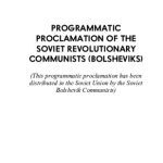خرید و دانلود نسخه کامل کتاب Programmatic Proclamation of the Soviet Revolutionary Communists (Bolsheviks)