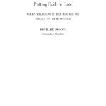 خرید و دانلود نسخه کامل کتاب Putting Faith in Hate. When Religion Is the Source or Target of Hate Speech