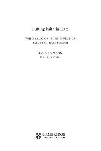 خرید و دانلود نسخه کامل کتاب Putting Faith in Hate. When Religion Is the Source or Target of Hate Speech_68df2c50071c2.jpeg خرید و دانلود نسخه کامل کتاب Putting Faith in Hate. When Religion Is the Source or Target of Hate Speech
