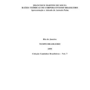 خرید و دانلود نسخه کامل کتاب Raízes teóricas do corporativismo brasileiro