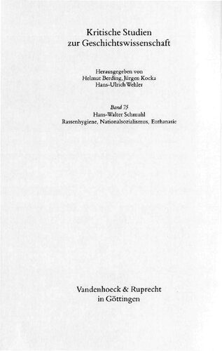 خرید و دانلود نسخه کامل کتاب Rassenhygiene, Nationalsozialismus, Euthanasie: von der Verhütung zur Vernichtung »lebensunwerten Lebens«; 1890-1945_68f87fb598c58.jpeg خرید و دانلود نسخه کامل کتاب Rassenhygiene, Nationalsozialismus, Euthanasie: von der Verhütung zur Vernichtung »lebensunwerten Lebens«; 1890-1945