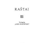 خرید و دانلود نسخه کامل کتاب Raštai. T. 3: Trilogija “Cor inquietum”