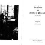 خرید و دانلود نسخه کامل کتاب Recensionen zur Kantischen Philosophie
