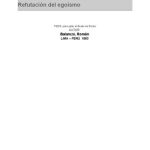 خرید و دانلود نسخه کامل کتاب Refutación del egoísmo