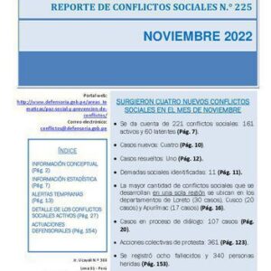 خرید و دانلود نسخه کامل کتاب Reporte de Conflictos Sociales. Noviembre 2022