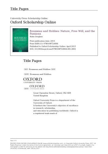 خرید و دانلود نسخه کامل کتاب Rousseau and Hobbes : nature, free will, and the passions_68e97c97706e2.jpeg خرید و دانلود نسخه کامل کتاب Rousseau and Hobbes : nature, free will, and the passions
