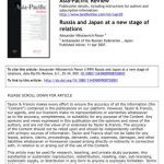 خرید و دانلود نسخه کامل کتاب Russia and Japan at a new stage of relations