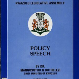 خرید و دانلود نسخه کامل کتاب Second Session of the Fifth KwaZulu Legislative Assembly. Policy Speech