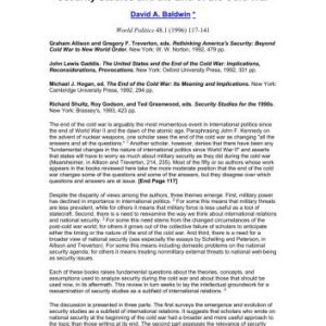 خرید و دانلود نسخه کامل کتاب Security Studies and the End of the Cold War