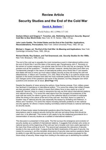 خرید و دانلود نسخه کامل کتاب Security Studies and the End of the Cold War