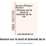 خرید و دانلود نسخه کامل کتاب Sermon sur la mort et la vie