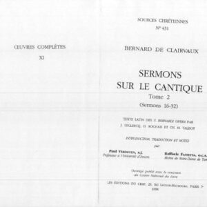 خرید و دانلود نسخه کامل کتاب Sermons sur le Cantique 16-32, tome II