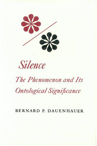 خرید و دانلود نسخه کامل کتاب Silence, The Phenomenon and Its Ontological Significance_68faa9f1026cd.jpeg خرید و دانلود نسخه کامل کتاب Silence, The Phenomenon and Its Ontological Significance