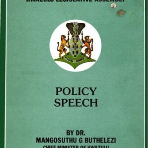 خرید و دانلود نسخه کامل کتاب Sixth Session of the Fourth KwaZulu Legislative Assembly. Policy Speech