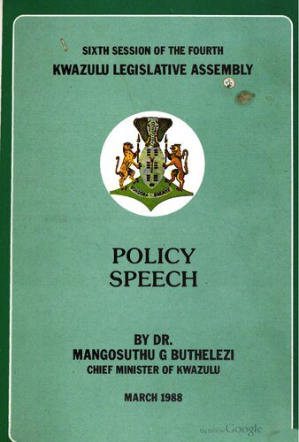 خرید و دانلود نسخه کامل کتاب Sixth Session of the Fourth KwaZulu Legislative Assembly. Policy Speech_68e6beaebebbc.jpeg خرید و دانلود نسخه کامل کتاب Sixth Session of the Fourth KwaZulu Legislative Assembly. Policy Speech