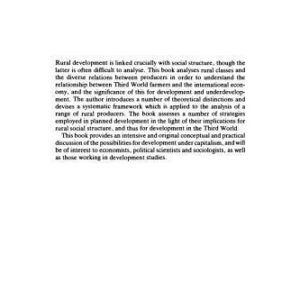 خرید و دانلود نسخه کامل کتاب Social Structure and Rural Development in the Third World